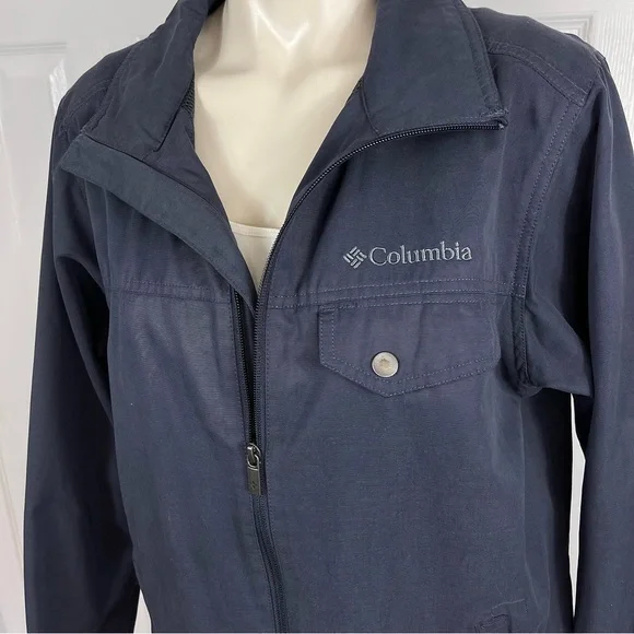 SOLD 🌟COLUMBIA Canvas zip up jacket Men’s blue Venture Creek Jacket lightM - Picture 11 of 12
